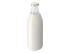 Milk in bottle